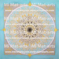 Coixí de seda pintat a mà  50x50cm MANDALA